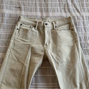 Levi’s Denim Tan Green Khaki Pants Skinny Jeans Slim W31 L32